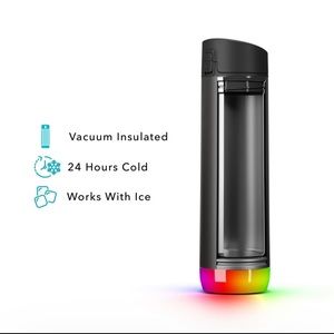 New in Box 17 oz black HidrateSpark PRO steel water bottle